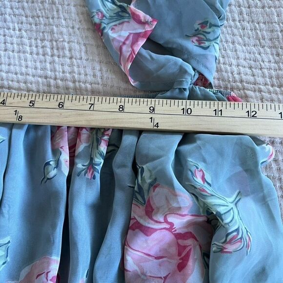Show Me Your Mumu Off Shoulder Romper Womens XS Blue Pink Floral Boho Festival - Picture 11 of 15